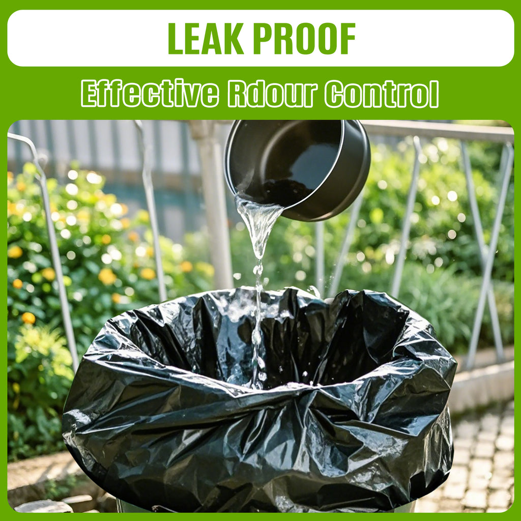 GRANDMA SHARK 40 Pack 70L Heavy Duty Bin Bags, Recycled Material Refuse Sacks, Strong 25 Micron Black Bin Bags, for Home & Commercial Waste Disposal, Durable & Leak-Proof
