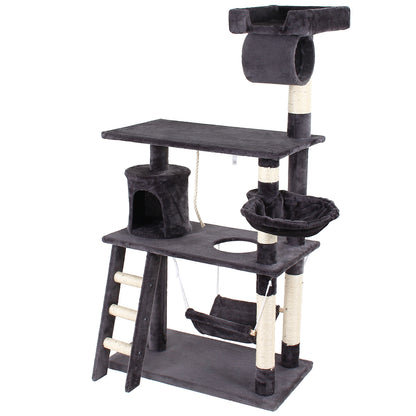 GRANDMA SHARK Cat Tree Tower - 75x40x143cm - Black