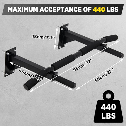 GRANDMA SHARK Pull Up Bars, Wall Mounted Pull Up Bar, Chin Up Bar, Multi Gyms for Home, Strength Training Equipment (Max Load 200kg)