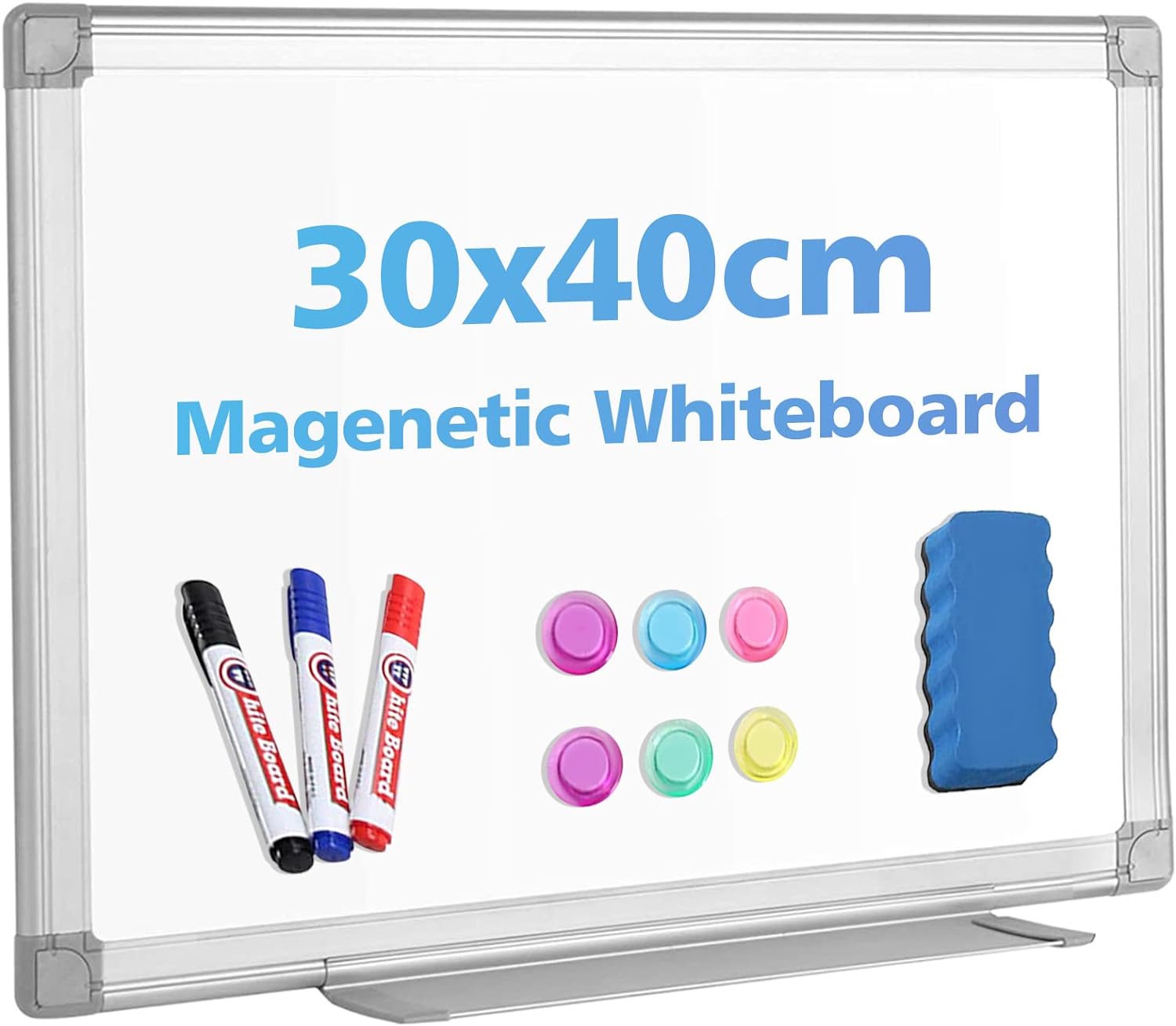 GRANDMA SHARK Magnetic Whiteboard - Drywipe Whiteboards with Aluminium Frame