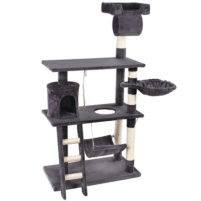 GRANDMA SHARK Cat Tree Tower - 75x40x143cm - Black