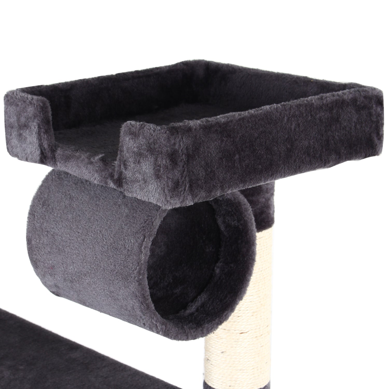 GRANDMA SHARK Cat Tree Tower - 75x40x143cm - Black