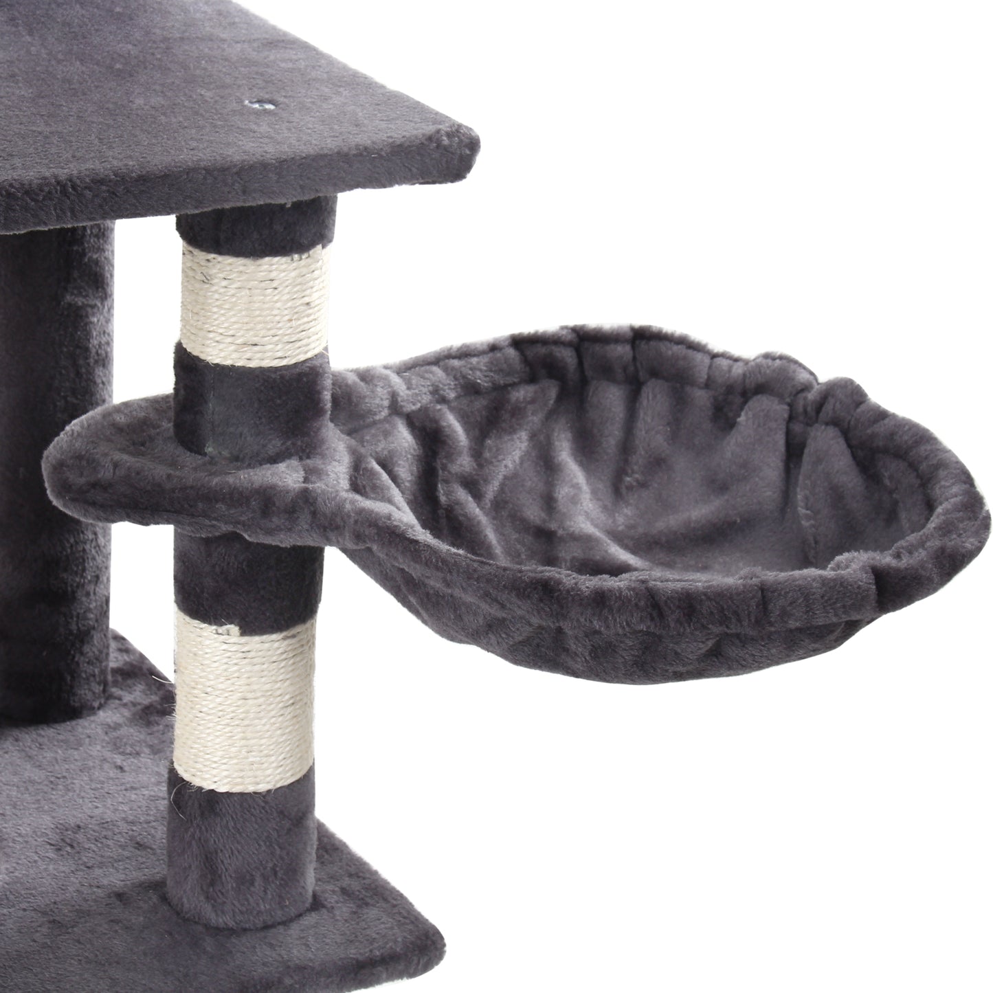 GRANDMA SHARK Cat Tree Tower - 75x40x143cm - Black