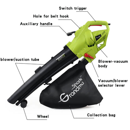 Grandma Shark 3000W 3-in-1 Leaf Blower/Vacuum/Mulcher