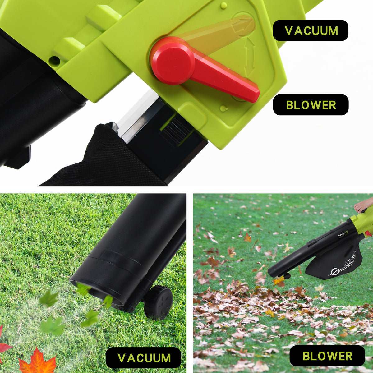 Grandma Shark 3000W 3-in-1 Leaf Blower/Vacuum/Mulcher