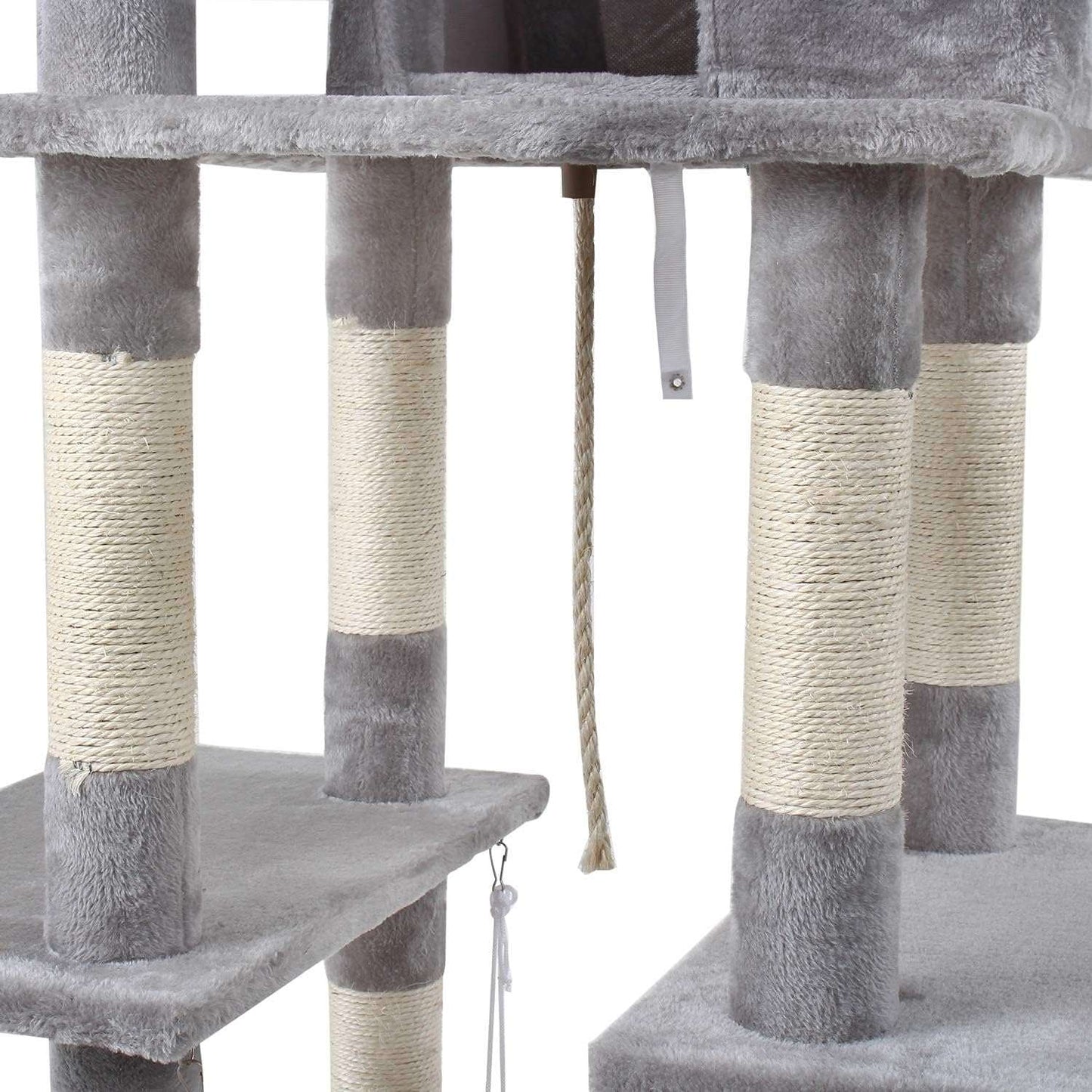 GRANDMA SHARK Cat Tree Tower, 78 x 50 x 154 cm, Grey