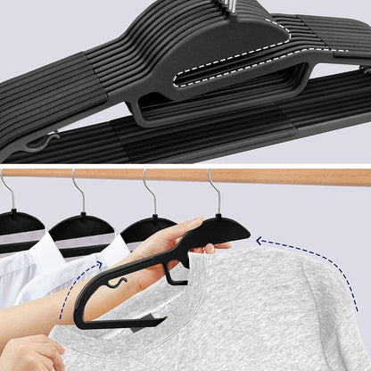 GRANDMA SHARK Non-Slip Clothes Hangers, Dual-Use Wet & Dry, Space Saving Coat Hanger