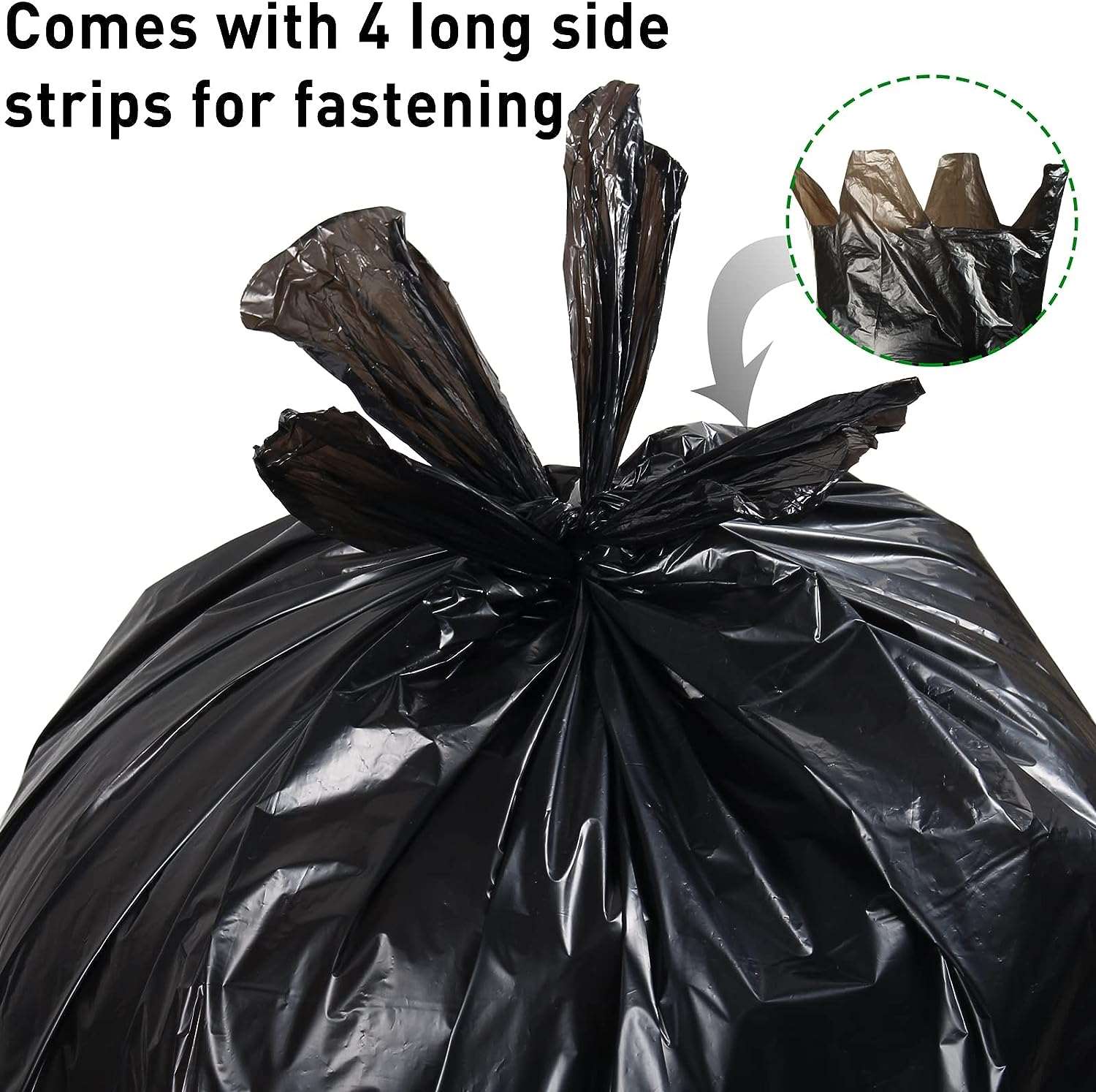 Large black rubbish sale bags