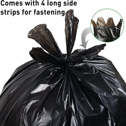 GRANDMA SHARK Heavy Duty Black Bin Bags - Super Strong, Large Capacity