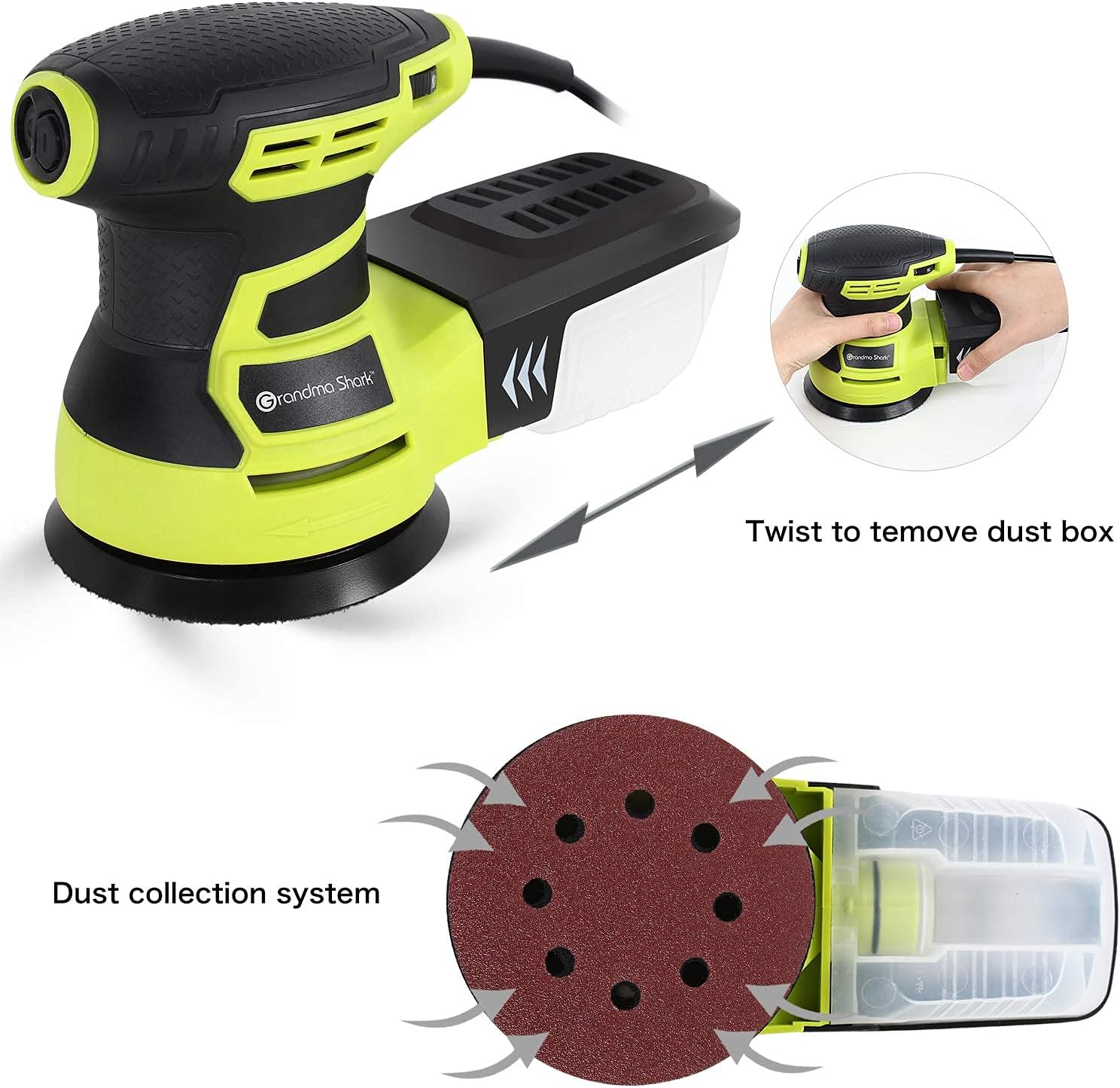 GRANDMA SHARK Multifunction Orbital Sander - Powerful and Versatile Sanding Tool