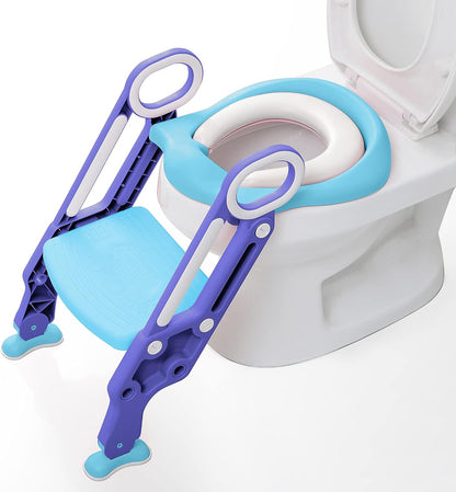 GRANDMA SHARK Potty Toilet Seat, Kids Toilet Potty Training Chair Blue