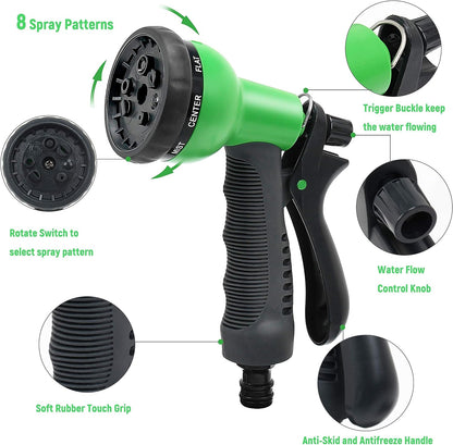 GRANDMA SHARK Upgraded Expandable Garden Hose - Multi-Mode Water Spray Gun, Durable and Flexible