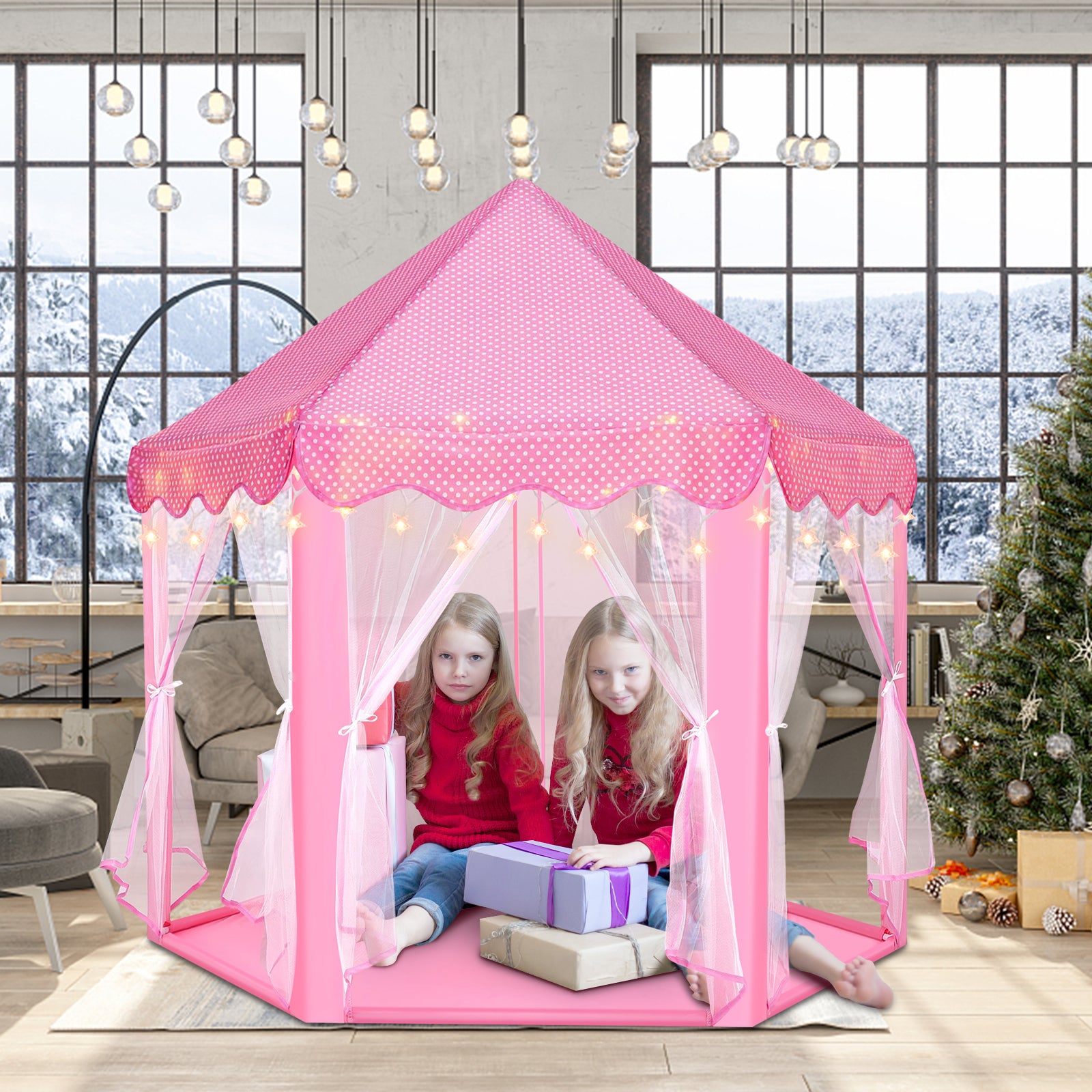 Princess Castle Play Tent for Kids suitable for both indoor and outdoo GRANDMA SHARK