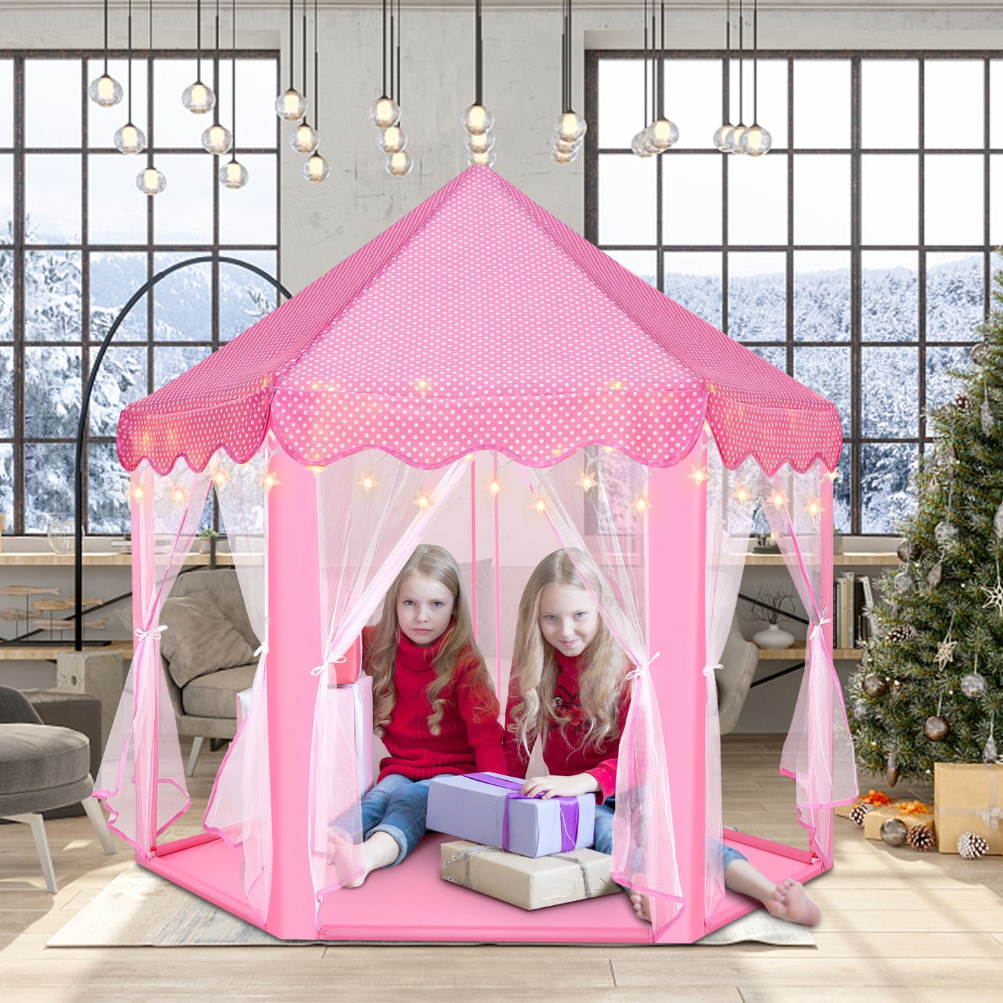 Princess Castle Play Tent for Kids suitable for both indoor and outdoor