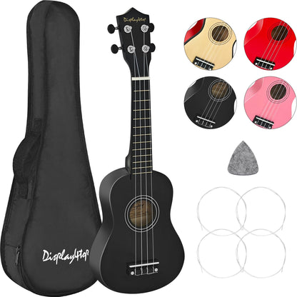 21 Inch Soprano Ukulele,Professonial Ukele for Kids Bundle with Gig Bag, Picks,Extra Strings