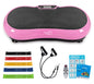 Ultra Slim Vibration Plate Exercise Machine,5 Programs + 180 Levels,Full Whole Body Vibration Machine for Home Fitness & Weight Loss,With Bluetooth Speakers (Pink with Fitness Band)