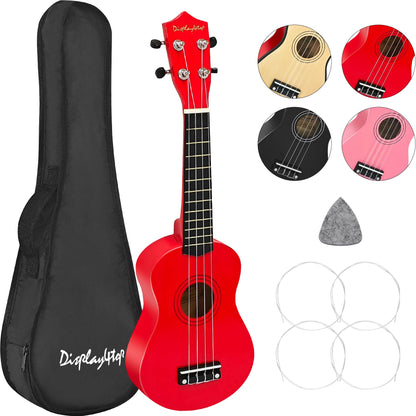 21 Inch Soprano Ukulele,Professonial Ukele for Kids Bundle with Gig Bag, Picks,Extra Strings