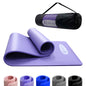 NBR Yoga Mat, Non Slip Exercise Mats with Bag, Thick Foam Mats Ideal for HIT Pilates Sit Ups Planks, Workouts Home Gym Equipment Accessory for Men Women, 190×60×1cm