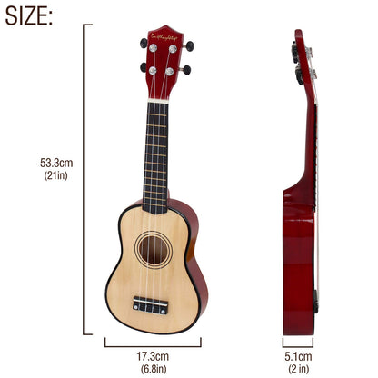 21 Inch Soprano Ukulele,Professonial Ukele for Kids Bundle with Gig Bag, Picks,Extra Strings