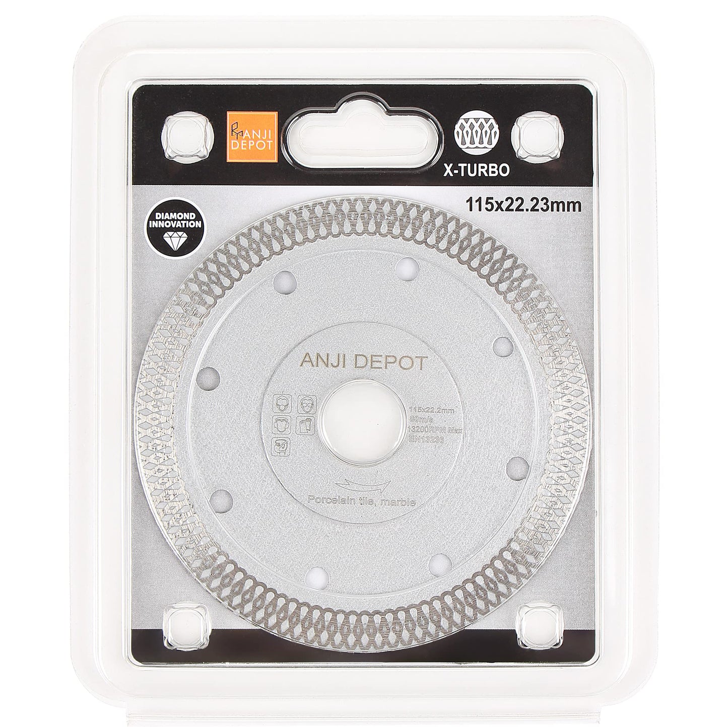 4.5-Inch X turbo diamond saw blade for cutting ceramic or porcelain Tile