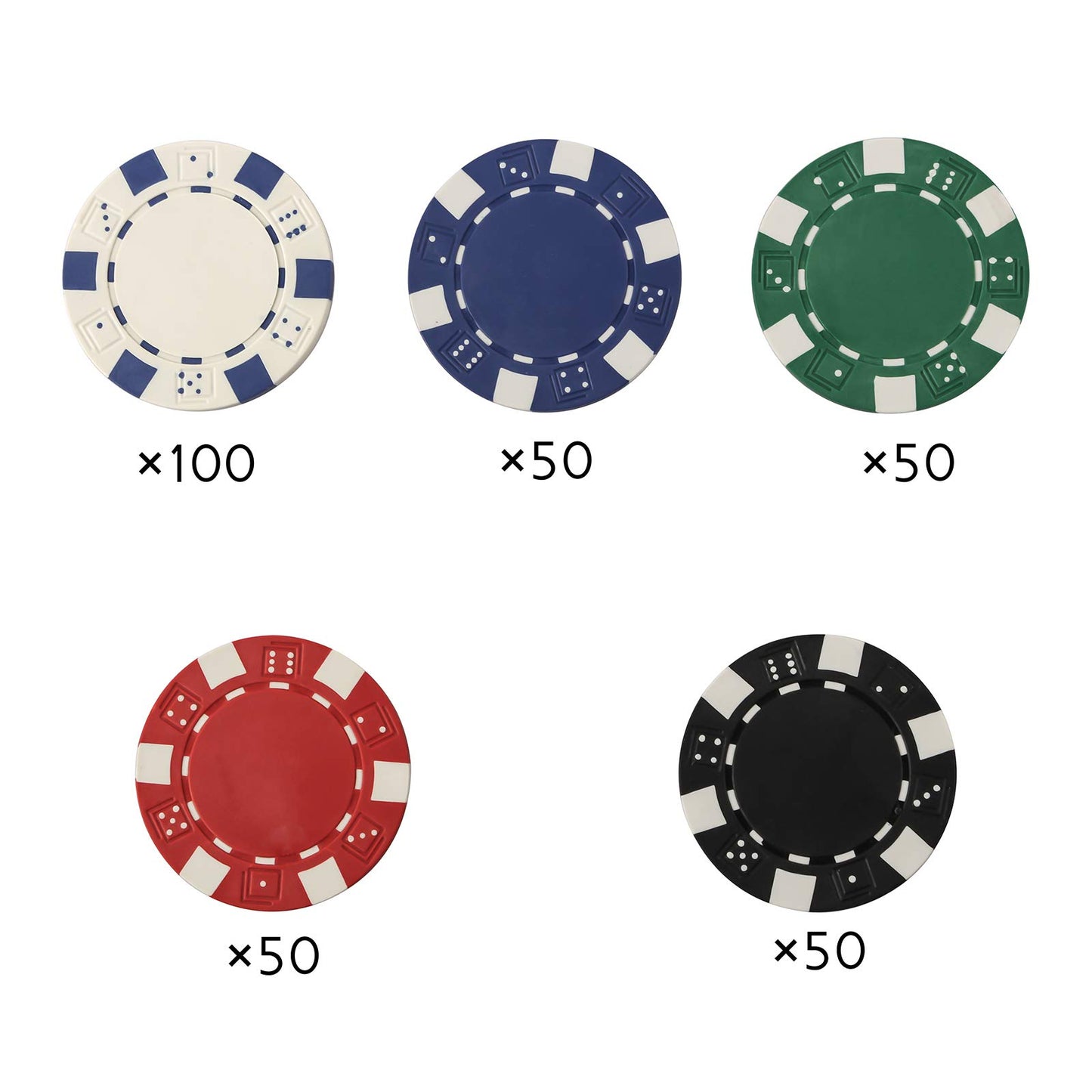 Texas Holdem Poker Chips Set with Aluminum Case,2 Decks of Cards, Dealer, Small Blind, Big Blind Buttons and 5 Dice (300pcs)