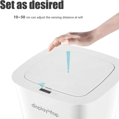 Automatic Touchless Infrared Motion Sensor Bin Kitchen Bathroom Cupboard Waste Dust Bin, 10L