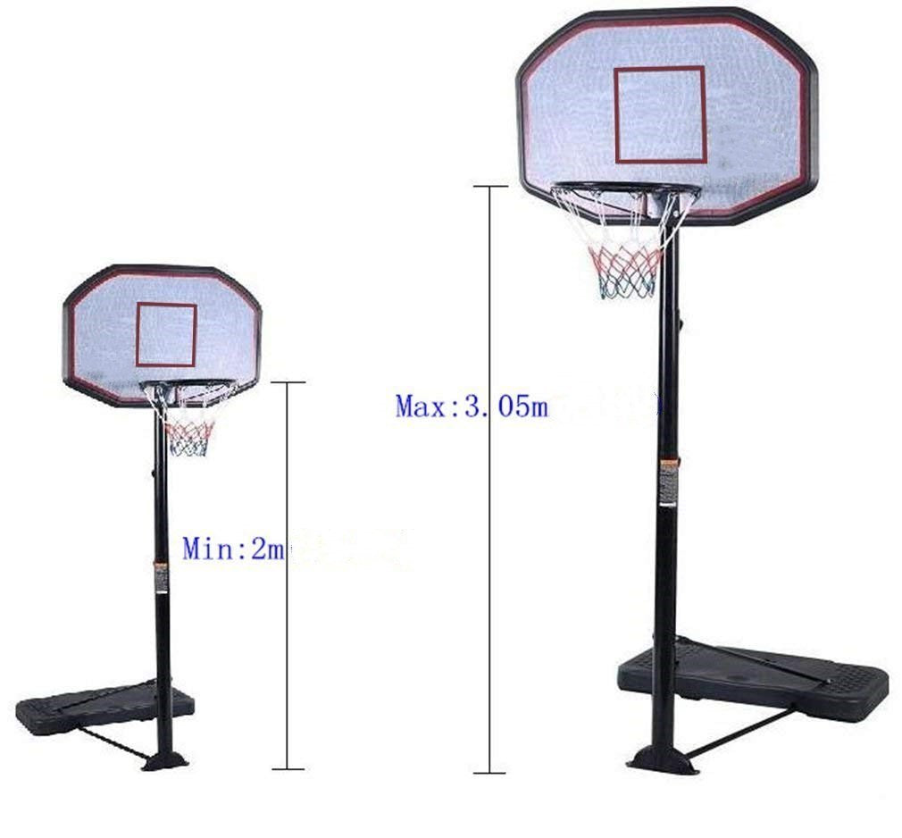 Adjustable Portable Basketball Stand Hoop Net Backboard System (200-305cm)