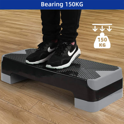 68cm Adjustable Workout Aerobic Stepper in Fitness,With Either 2/3 Adjustable Step Levels Trainer Stepper w/Risers for Strength, Stability and Resistance Training