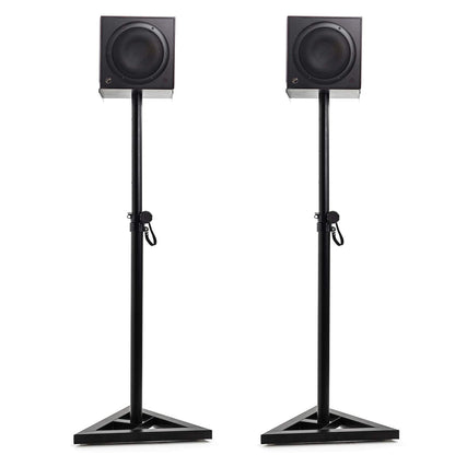 Adjustable 6 height (80 cm, 90 cm,100 cm',110 cm', 120 cm,130 cm) Floor Speaker Stand for Studio Monitor Speaker Stands Heavy Duty Metal Triangle Pair Steel Stands,2pcs