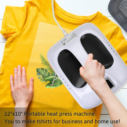 12" x 10"Heat Press,Small Easy Press Machine for T Shirts, Portable Heat Press Machine