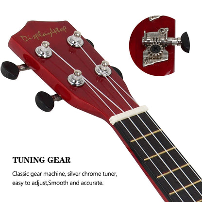 21 Inch Soprano Ukulele,Professonial Ukele for Kids Bundle with Gig Bag, Picks,Extra Strings