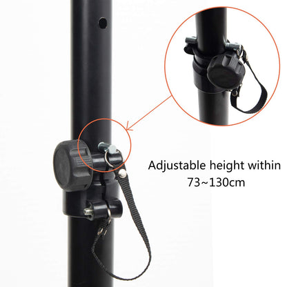 Adjustable 6 height (80 cm, 90 cm,100 cm',110 cm', 120 cm,130 cm) Floor Speaker Stand for Studio Monitor Speaker Stands Heavy Duty Metal Triangle Pair Steel Stands,2pcs