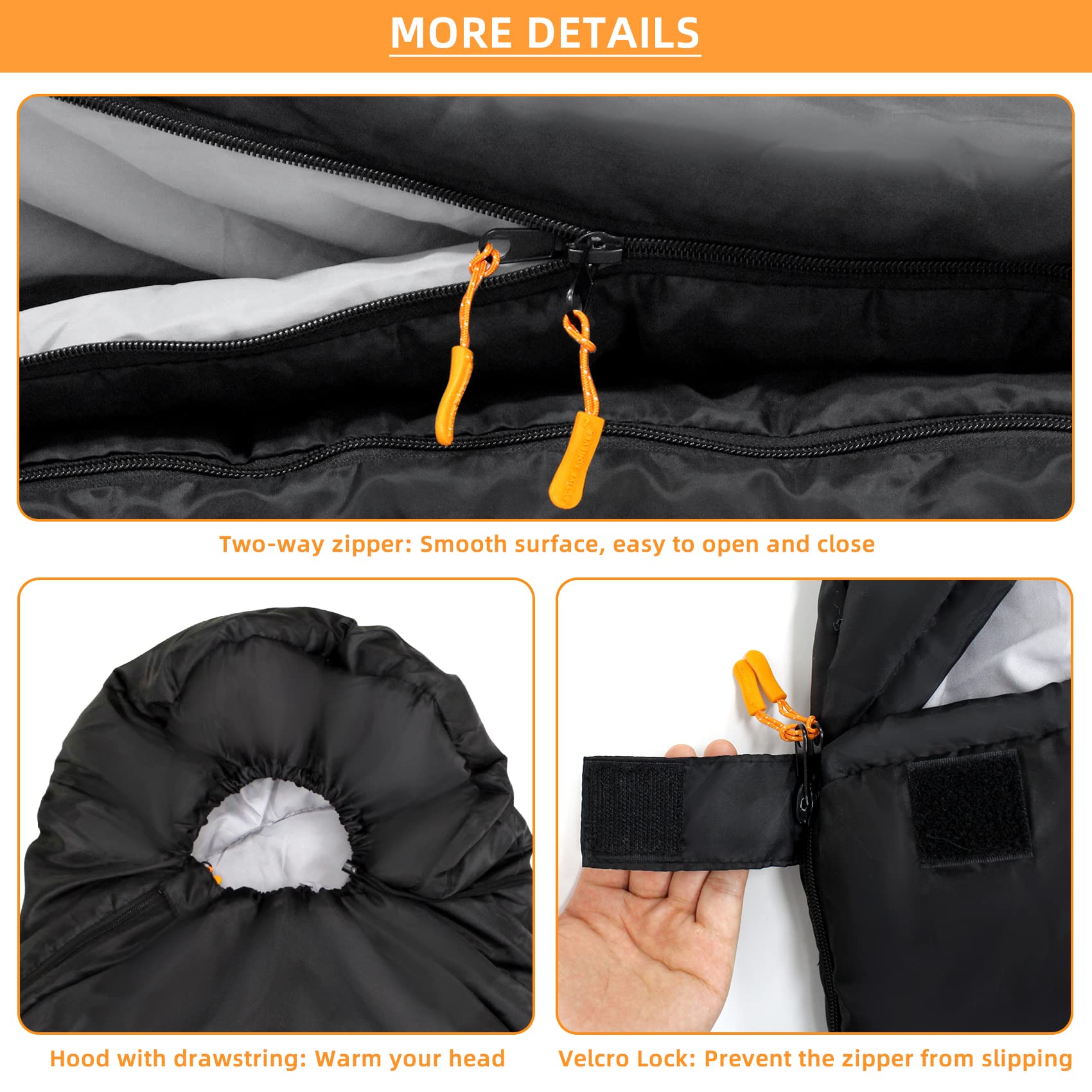 3 season rectangular sleeping bag best sale