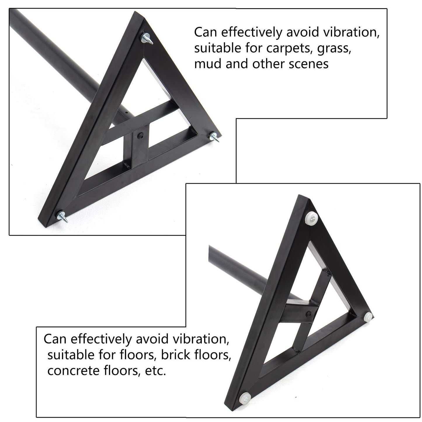 Adjustable 6 height (80 cm, 90 cm,100 cm',110 cm', 120 cm,130 cm) Floor Speaker Stand for Studio Monitor Speaker Stands Heavy Duty Metal Triangle Pair Steel Stands,2pcs