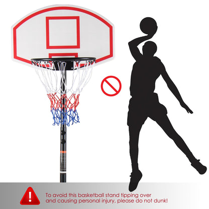 Portable Basketball Hoop System Adjustable Height 179-209cm on Wheels, 28 Inch Backboard, Basketball Goals Indoor/Outdoor