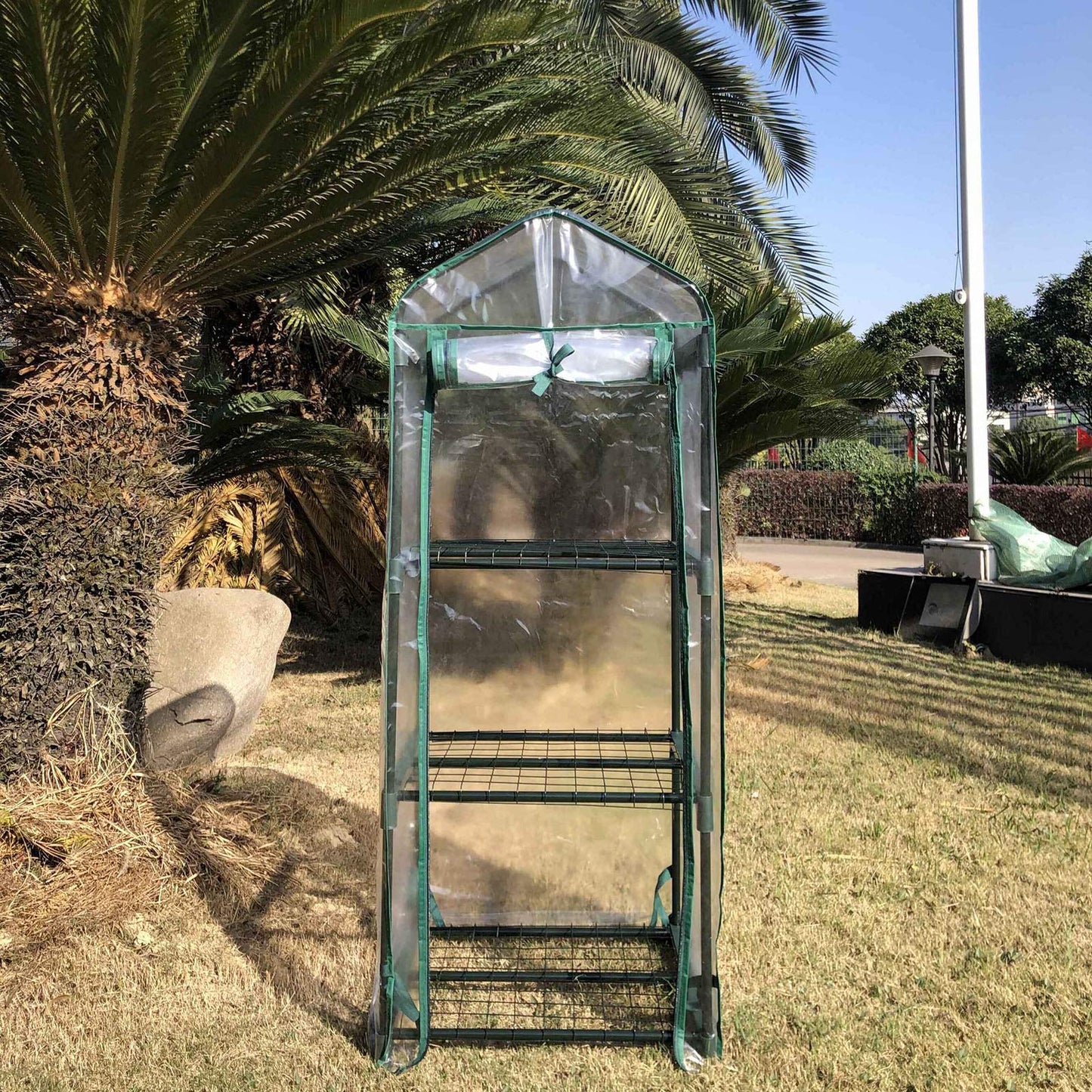 Mini Greenhouse,Small Plant Greenhouses,With Transparent Plastic PVC Cover, Indoor outdoor tent garden greenhouse (51 x 45 x 130cm)